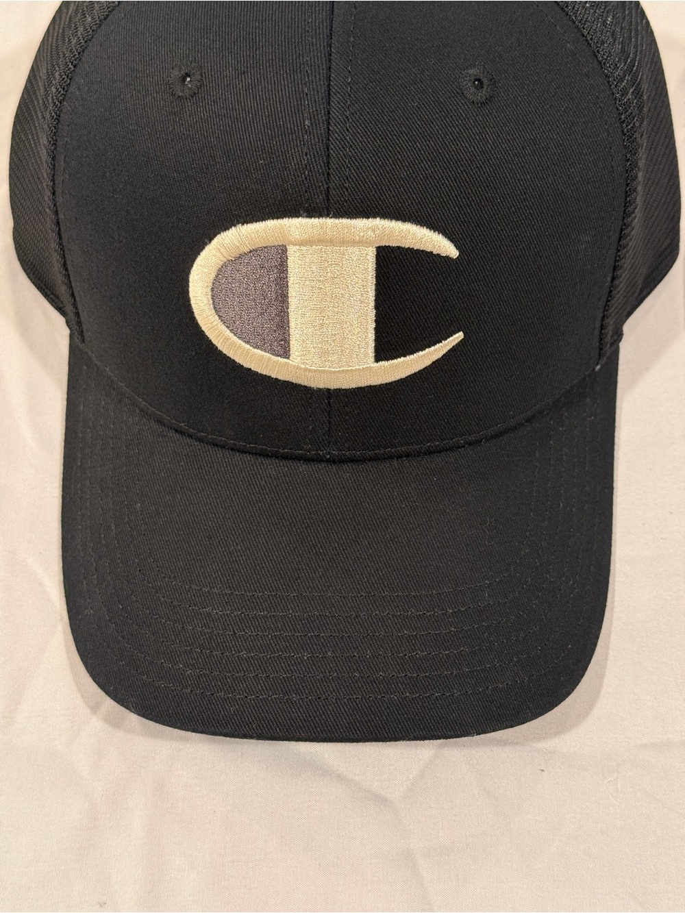 Unisex Champion Black Cap with Embroidered C Logo